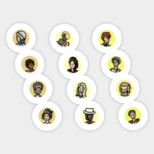 Regency Portrait Dots Sticker